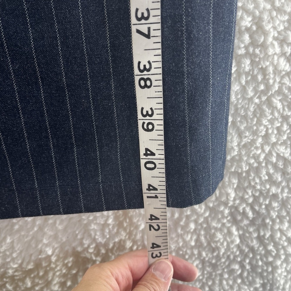 Women's Navy Wide-Leg Pants Size 2X Striped Office‎ Career Academia Relaxed - Picture 5 of 9